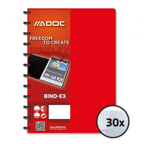 Dosar De Prezentare Cu 30 Folii Aurora Adoc - Coperta Rosie