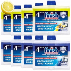Pachet Promo:4x Finish Solutie Curatare Masina Vase Regular 250ml + 4x Finish Solutie Curatare Masina Vase Lemon 250ml