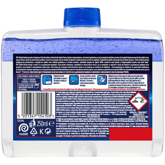 Pachet Promo: Finish Solutie Curatare Masina Vase Regular 250ml + Finish Essential, 86 Tablete, Capsule Pentru Masina De Spalat Vase