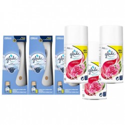 Pachet Promo: 3x  Odorizant De Camera Glade Aparat & Rezerva Clean Linen 269 Ml + 3x Glade Odorizant Spray Rezerva Floral Blossom 269ml