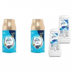 Pachet Promo: 2x Glade Odorizant Spray Rezerva Ocean 269ml + 2x Gel Odorizant Glade Marin 150 G