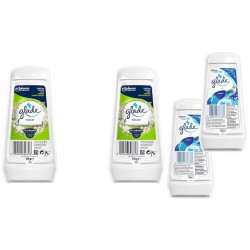 Pachet Promo: 2x Gel Odorizant Glade Lacrimioare 150 G + 2x Gel Odorizant Glade Marin 150 G