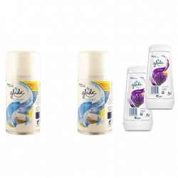 Pachet Promo: 2x Glade Odorizant Spray Rezerva Clean Linen 269ml + 2x Gel Odorizant Glade Lavanda 150 G