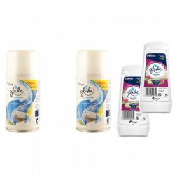 Pachet Promo: 2x Glade Odorizant Spray Rezerva Clean Linen 269ml + 2x Gel Odorizant Glade Relaxing Zen 150 G