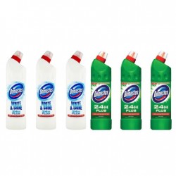 Pachet Promo:  3x Domestos White 750 Ml + 3x Domestos Pine 750 Ml