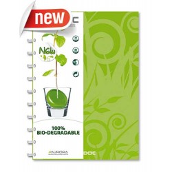 Caiet A4, 72 File - 90g/mp, Coperta Pp Verde, Inele Biodegradabile, Aurora Adoc - Matematica