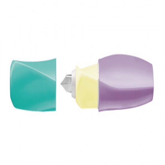Stilou Twist Color Blocking, Penita M, Grip Ergonomic, Ambidextru, 1 Rezerva Mare Inclusa, Prezentare Pe Display 15 Buc, Diverse Culori