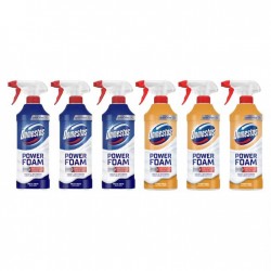 Pachet Promo: 3 X Domestos Spray Spuma Baie Lamaie 435 Ml + 3x Domestos Spray Spuma Baie Briza Marii 435 Ml