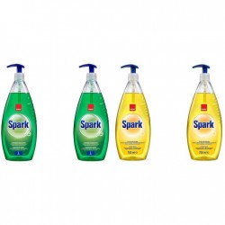 Pachet Promo: 2x Sano Spark Detergent Lichid Pentru Vase Parfum De Lamaie 1 L + 2x Sano Spark Detergent Lichid Pentru Vase Parfum De Castravete Si Lamaie 1 L