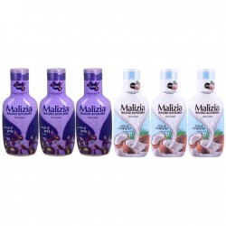 Pachet Promo: 3x Spumant De Baie Malizia Cu Petale De Iris 1l + 3x Spumant De Baie Malizia Latte Di Cocco 1l