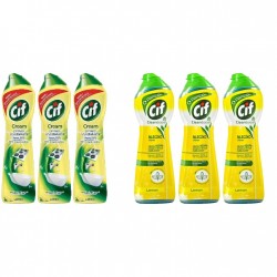 Pachet Promo: 3x Solutie Cif Cream Lemon 500 Ml + 3x Cif Cream Lemon 300 Ml