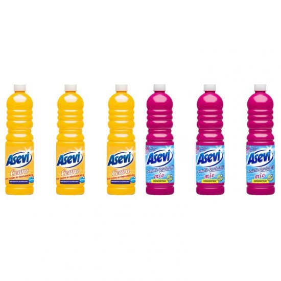 Pachet Promo: 3x Solutie Pardoseli Asevi 1l Ceara + 3x Solutie Pardoseli Asevi 1l Mio