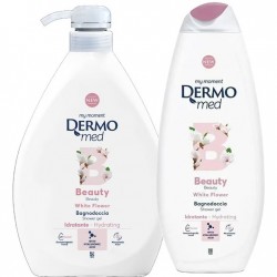 Pachet Promo: Gel De Dus Dermomed Cu Parfum De White Flower, 1 L + Gel De Dus Dermomed White Flower 650 Ml