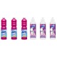 Pachet Promo: 3x Solutie Pardoseli Asevi 1l Mio + 3x Asevi Odorizant Lichid 24h Wc Purple, 200ml