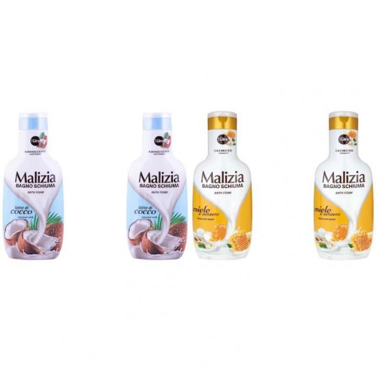 Pachet Promo: 2x Spumant De Baie Malizia Latte Di Cocco 1l + 2x Spumant De Baie Maliziacu Miere Si Ghimbir 1l