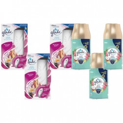 Pachet Promo: 3x  Set Odorizant Electric Sense&spray Plus Rezerva Glade Relaxing Zen 18 Ml + 3x Glade Odorizant Spray Rezerva Exotic Tropical Blossoms 269ml