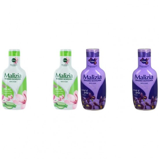 Pachet Promo: 2x Spumant De Baie Maliziacu Aloe & Magnolia 1l + 2x Spumant De Baie Malizia Cu Petale De Iris 1l