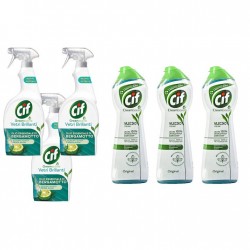 Pachet Promo: 3x Cif Vetri Briliant Bergamota 650 Ml + 3x Cif Cream Original 300 Ml