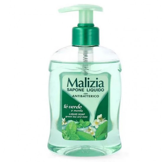 Pachet Promo: 2x Sapun Lichid Malizia Ceai Verde Si Menta 300 Ml + 2x Spumant De Baie Malizia  Cu Petale De Iris 1l