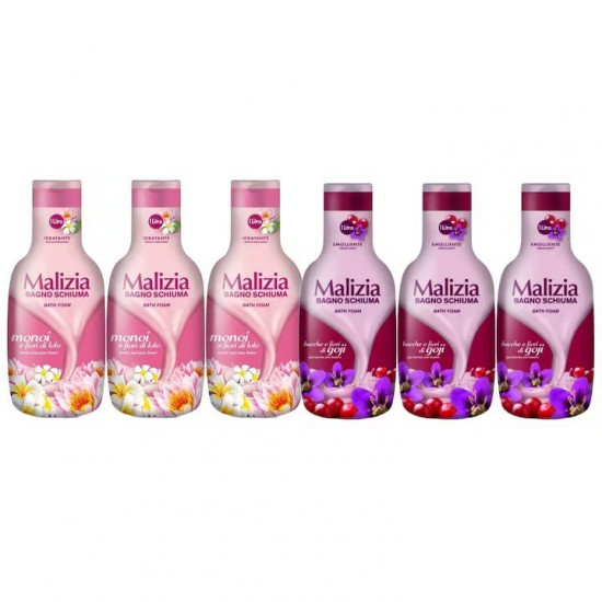 Pachet Promo: 3x Spumant De Baie Malizia Cu Fiori Di Lotto 1l + 3x Spumant De Baie Malizia Cu Goji Si Flori De Goji 1l