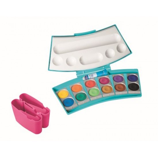 Acuarele 735 Procolor, 12 Culori, Turcoaz/roz