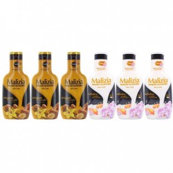 Pachet Promo: 3x Spumant De Baie Malizia Cu Ulei De Argan Si Vanilie + 3x Spumant De Baie Malizia Orhidea & Ambra 1l
