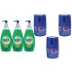 Pachet Promo: 3x Sano Blue 150g + 3x Sano Spark Detergent Lichid Pentru Vase Parfum De Castravete Si Lamaie 1 L