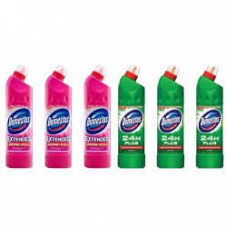Pachet Promo:  3x Domestos Pink 750 Ml + 3x Domestos Pine 750 Ml