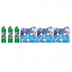 Pachet Promo:  3x Domestos Pine 750 Ml + 3x Domestos Power 5 Ocean 3x55 G