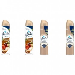 Pachet Promo: 2x Glade Odorizant Spray Sandalwood&jasmine 300ml + 2x Glade Odorizant Spray Romantic Vanilla 300ml