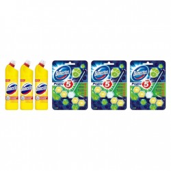 Pachet Promo: 3x Domestos Citrus 750 Ml + 3x Domestos Power 5 Lime 55 G