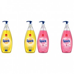 Pachet Promo: 2x Sano Spark Detergent Lichid Pentru Vase Parfum De Lamaie 1 L + 2x Sano Spark Detergent Lichid Pentru Vase Parfum Flori De Migdale 1 L