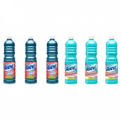 Pachet Promo: 3x Solutie Pardoseli Asevi 1l Cian + 3x Solutie Pardoseli Asevi 1l Ph Neutru