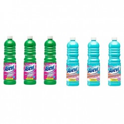Pachet Promo: 3x Solutie Pardoseli Asevi 1l Green + 3x Solutie Pardoseli Asevi 1l Ph Neutru