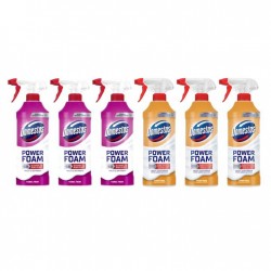 Pachet Promo: 3 X Domestos Spray Spuma Baie Lamaie 435 Ml + 3x Domestos Spray Spuma Baie Floral 435 Ml