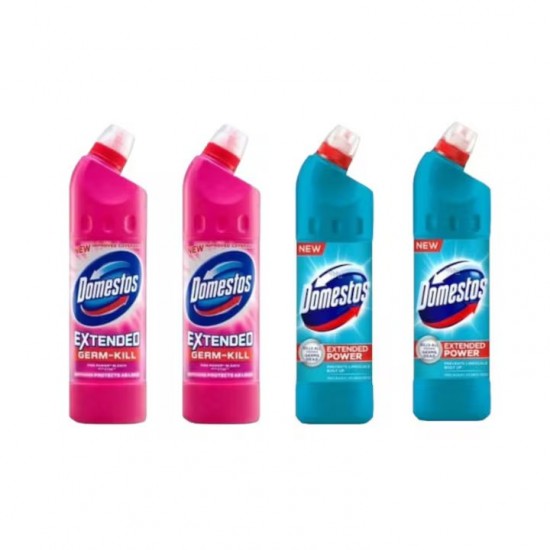 Pachet Promo: 2x Domestos Pink 750 Ml + 2x Domestos Atlantic 750 Ml