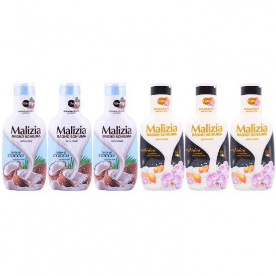 Pachet Promo: 3x Spumant De Baie Malizia Latte Di Cocco 1l + 3x Spumant De Baie Malizia Orhidea & Ambra 1l
