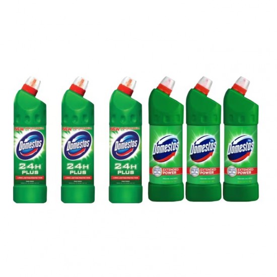 Pachet Promo: 3x Domestos Pine 750 + 3x Domesots Pine 1 L