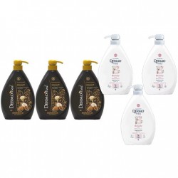 Pachet Promo: 3x Gel De Dus Dermomed Ulei De Argan, 1 L + 3x Gel De Dus Dermomed White Flower 1 L