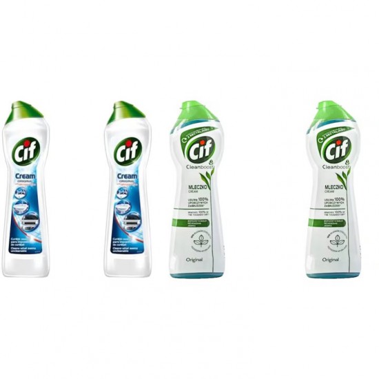 Pachet Promo: 2x Solutie Cif Cream Original 500 Ml + 2x Cif Cream Original 300 Ml