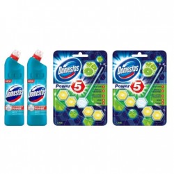 Pachet Promo: 2x Domestos Atlantic 750 Ml + 2x Domestos Power 5 Lime 55 G