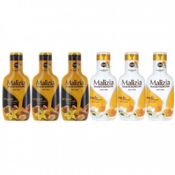 Pachet Promo: 3x Spumant De Baie Malizia Cu Ulei De Argan Si Vanilie + 3x Spumant De Baie Malizia Cu Miere Si Ghimbir 1l
