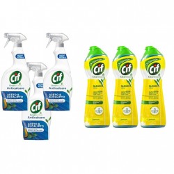 Pachet Promo: 3x Cif Spray Otet Si Eucalipt 650 Ml + 3x Cif Cream Lemon 300 Ml