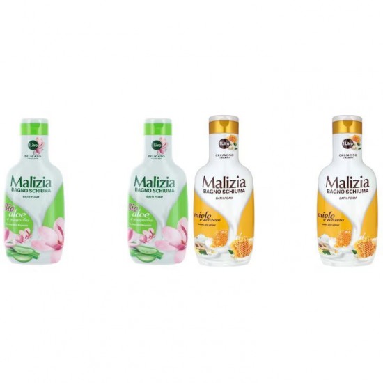 Pachet Promo: 2x Spumant De Baie Maliziacu Aloe & Magnolia 1l + 2x Spumant De Baie Malizia Cu Miere Si Ghimbir 1l