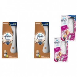 Pachet Promo: 2x  Set Odorizant Electric Sense&spray Plus Rezerva Glade Relaxing Zen 18 Ml + 2x Odorizant De Camera Glade Aparat & Rezerva Sandalwood & Jasmine 269ml