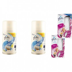 Pachet Promo: 2x  Set Odorizant Electric Sense&spray Plus Rezerva Glade Relaxing Zen 18 Ml + 2x Glade Odorizant Spray Rezerva Clean Linen 269ml