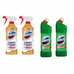 Pachet Promo: 2x Domestos Spray Spuma Baie Lamaie 435 Ml + 2x Domestos Pine 1l