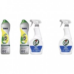 Pachet Promo: 2x Cif Professional Lemon 750 Ml + 2x Cif Spray Baie 500 Ml