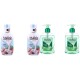 Pachet Promo: 2x Sapun Lichid Malizia Ceai Verde Si Menta 300 Ml + 2x Spumant De Baie Malizia  Latte Di Cocco 1l