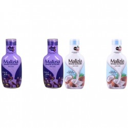 Pachet Promo: 2x Spumant De Baie Malizia Cu Petale De Iris 1l + 2x Spumant De Baie Malizia Latte Di Cocco 1l